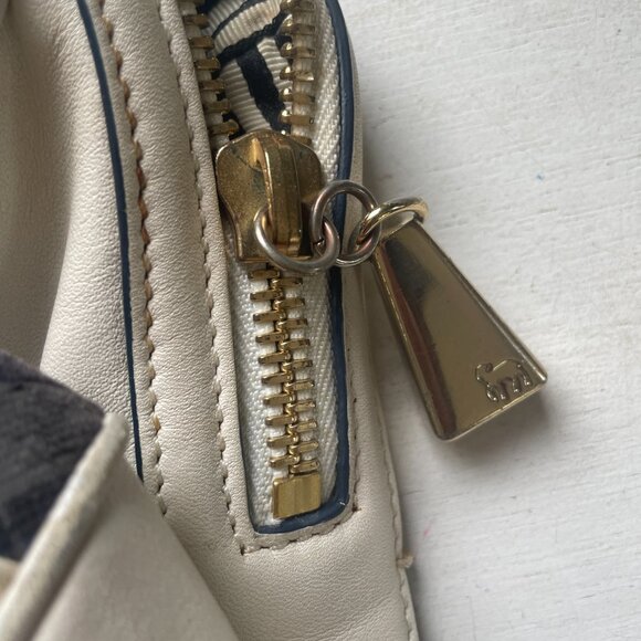 Vintage L.A.M.B. Satchel White/Navy - Picture 5 of 11